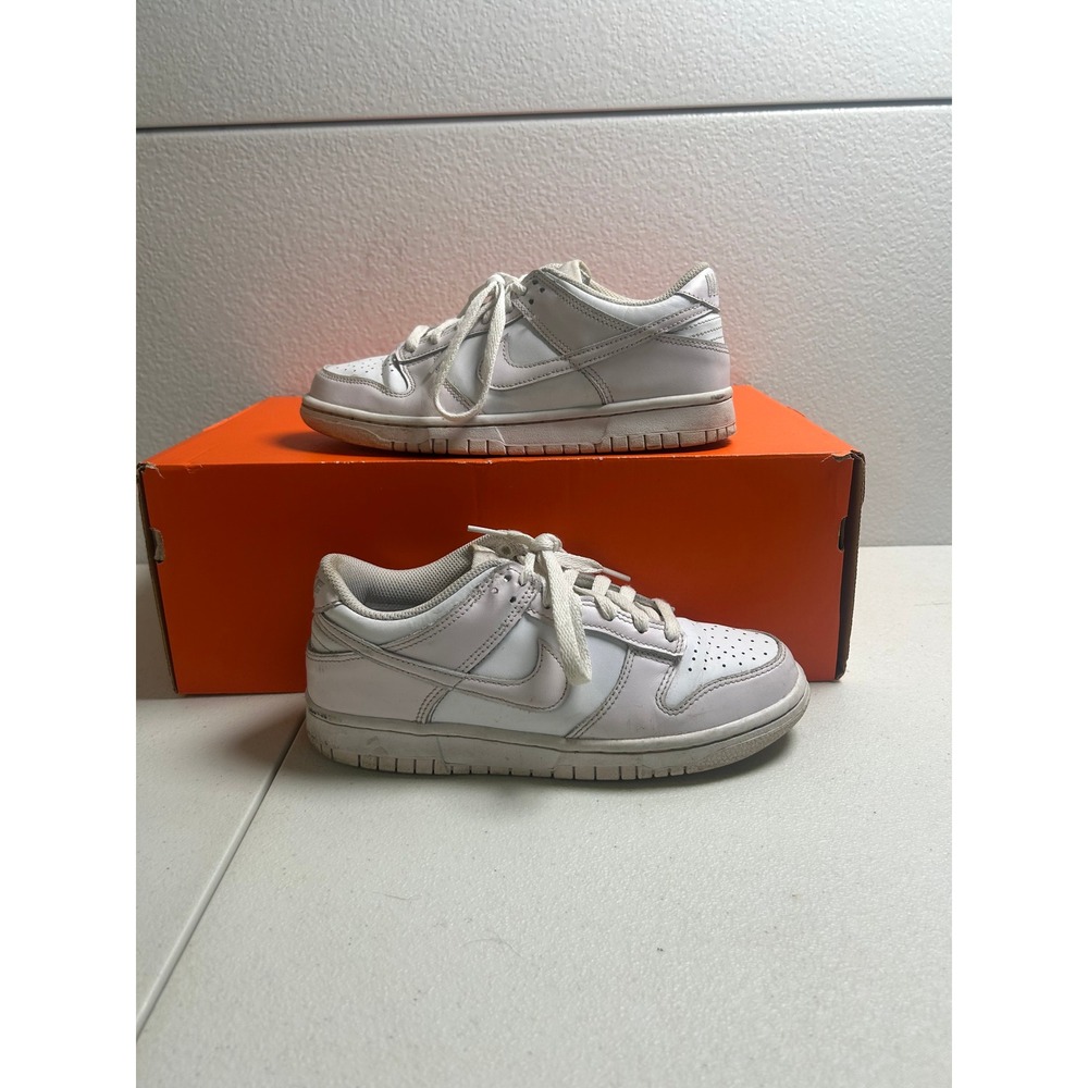 Nike Dunk Low Triple White Light Violet 5Y #3188